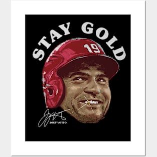 Joey Votto Cincinnati Gold Posters and Art